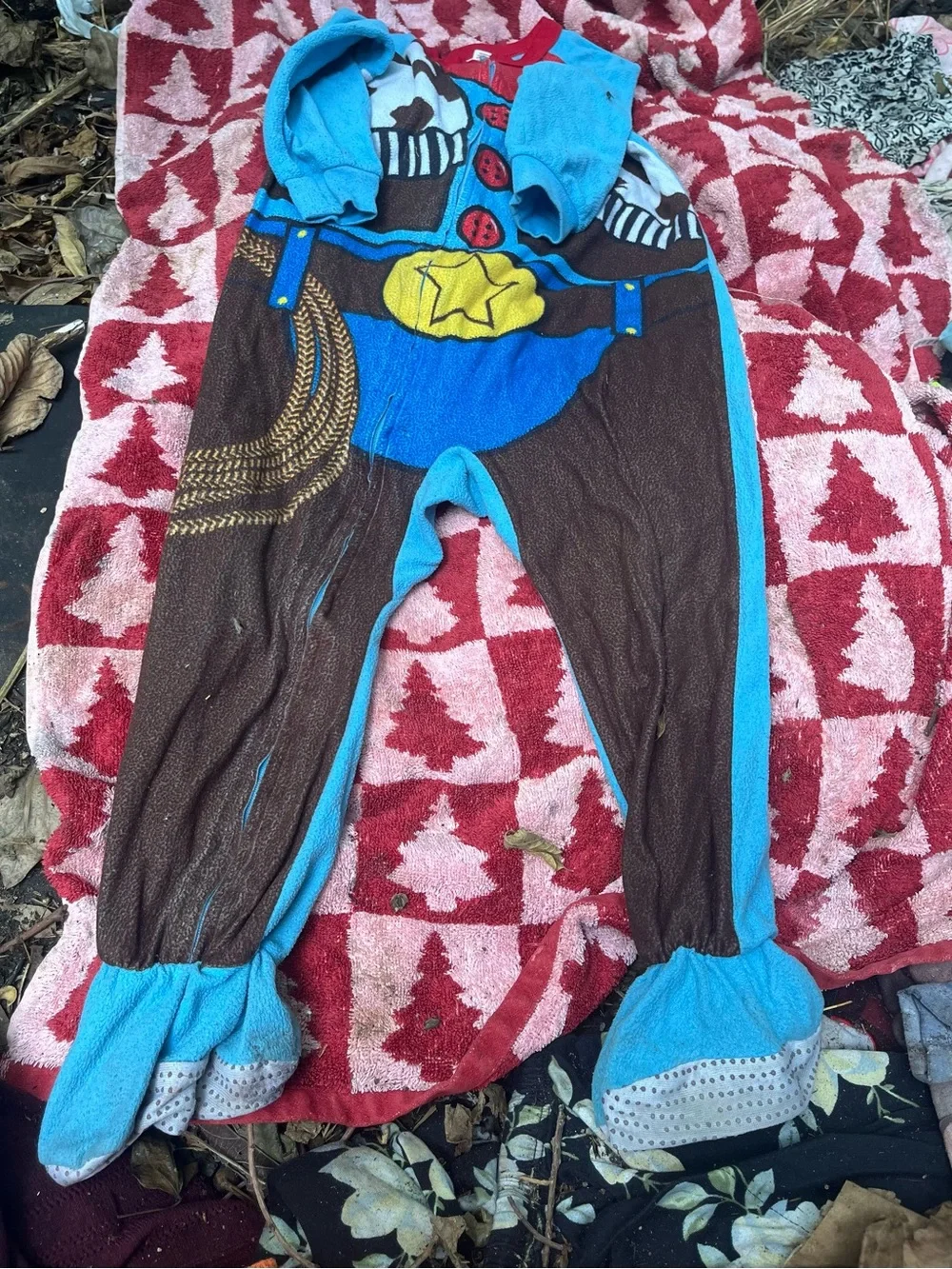 Blue and Brown Cowboy Kids Costume Onesie